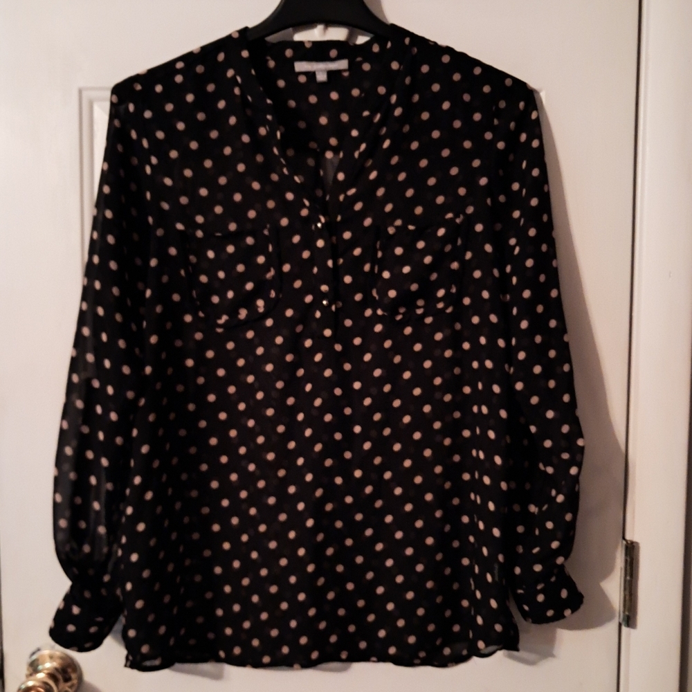 Polka Dot Black and White Men's Shirt